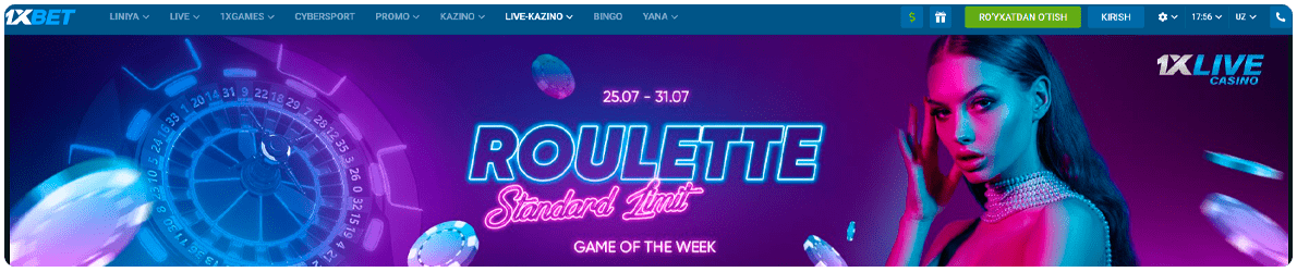 1xbet jonli casino